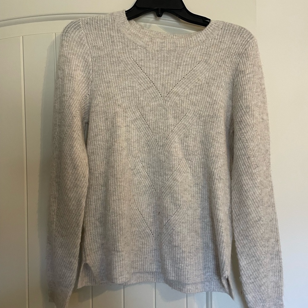 LOFT Soft Cream Crew Neck Sweater